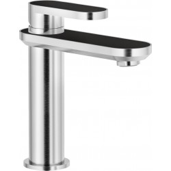 MONOMANDO DE LAVABO DRESS ACERO INOX NERO