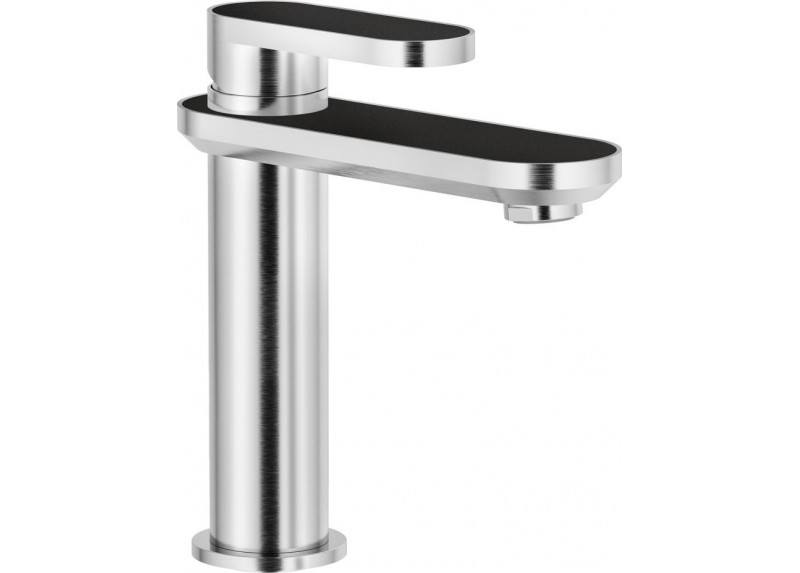 MONOMANDO DE LAVABO DRESS ACERO INOX NERO