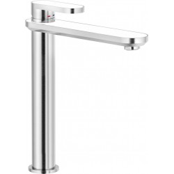 MONOMANDO DE LAVABO ALTO DRESS ACERO INOX BIANCO