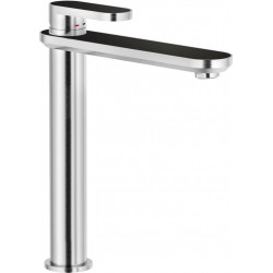 MONOMANDO DE LAVABO ALTO DRESS ACERO INOX NERO