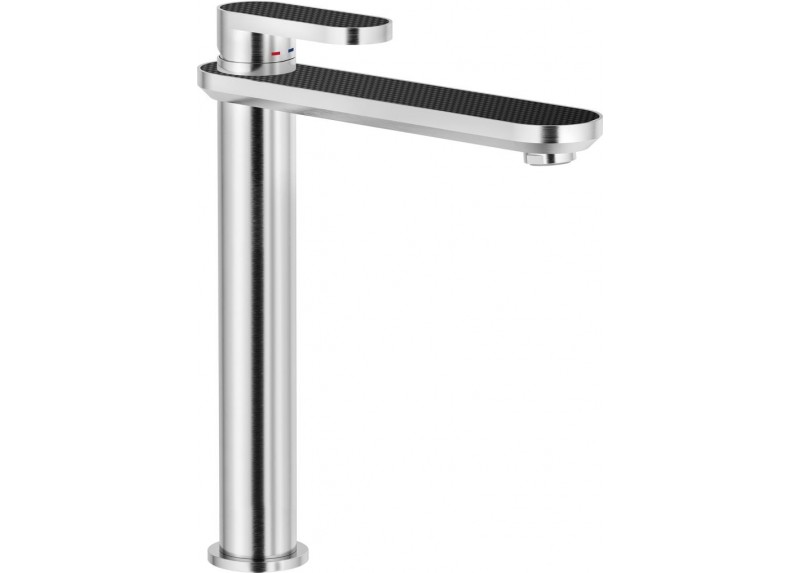 MONOMANDO DE LAVABO ALTO DRESS ACERO INOX CARBON MATT