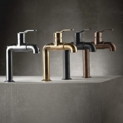 MONOMANDO DE LAVABO HORIZONTAL CENTURY GUN METAL BRILLO