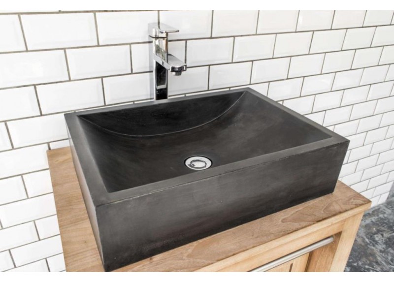 LAVABO THAI TH-401 GRIS OSCURO 49,5X35X12