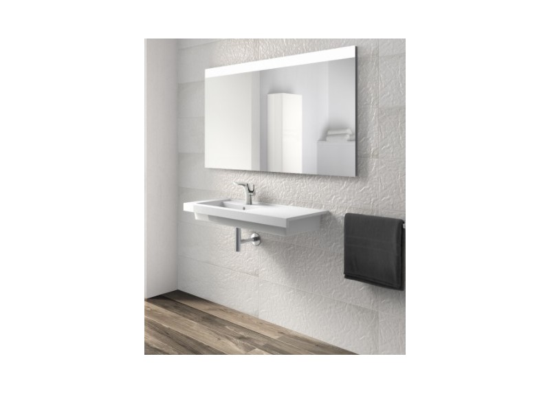 LAVABO PRISMA BLANCO BRILLO 90X45X13 IZQUIERDA