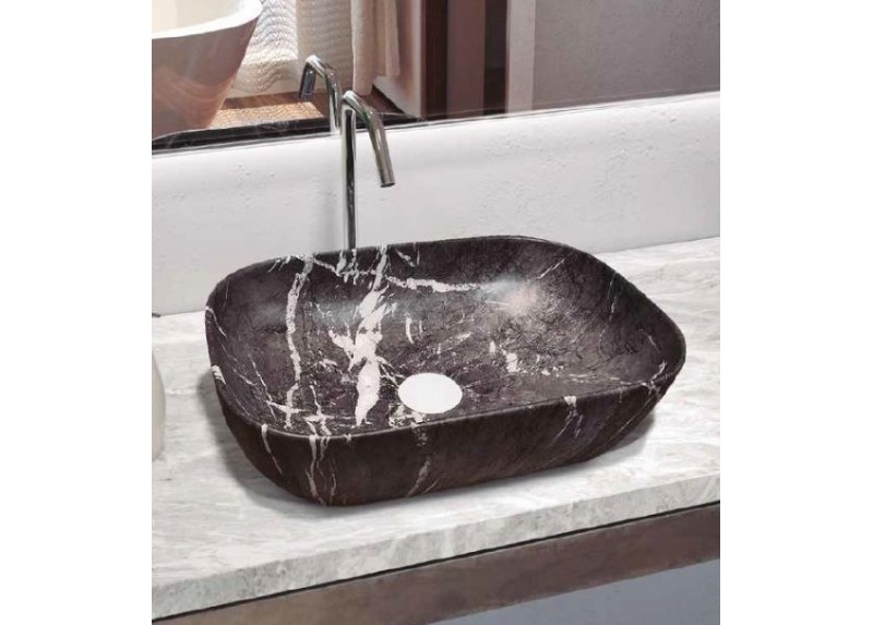 LAVABO ISEO NEGRO SATINADO 46X32,5X13,5