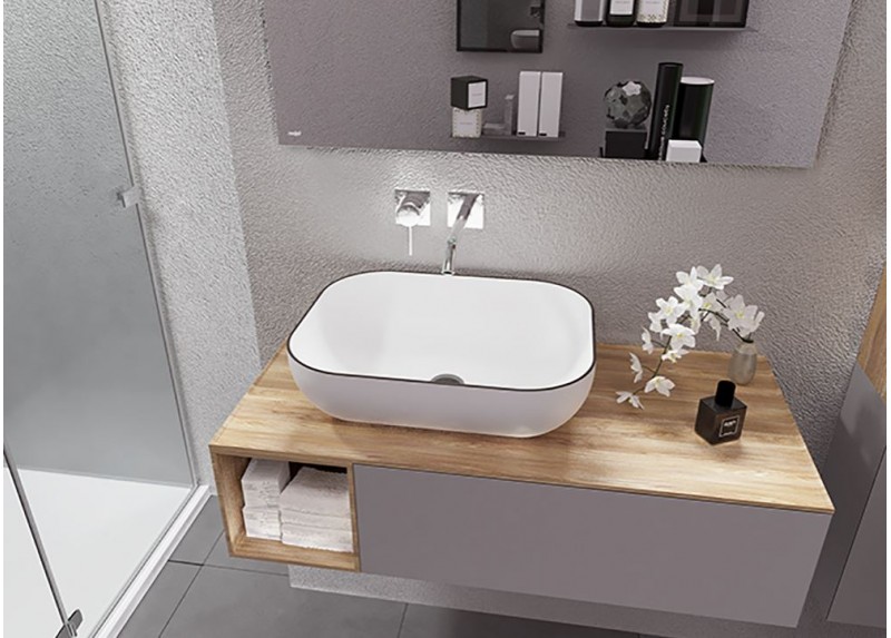 LAVABO BEIRA BLANCO BRILLO 51X40,5X14,5