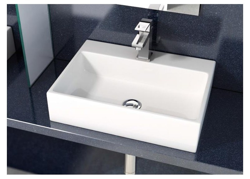 LAVABO LEO BLANCO BRILLO 50X35X12