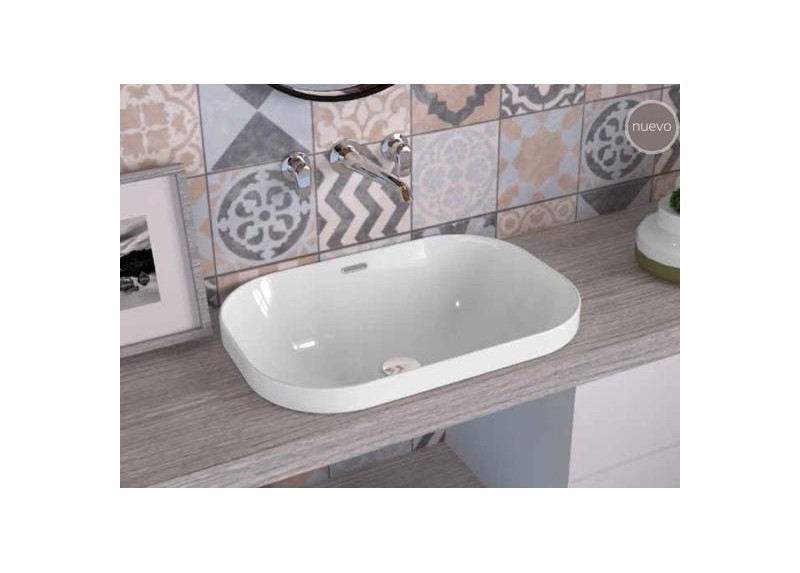 LAVABO QUEBEC BLANCO BRILLO 60X40X16