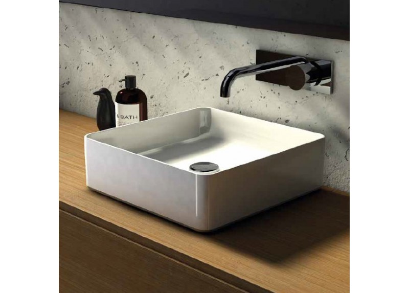 LAVABO SATET BLANCO BRILLO 36,5X36,5X11,5