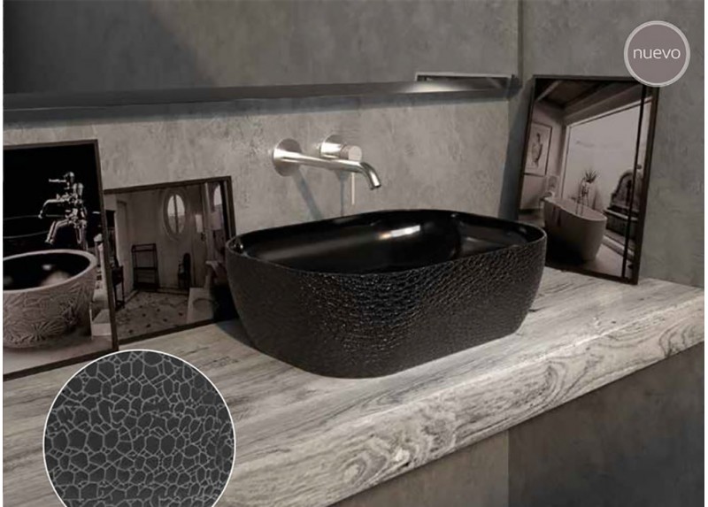 LAVABO NALON NEGRO BRILLO 46X32,5X13,5