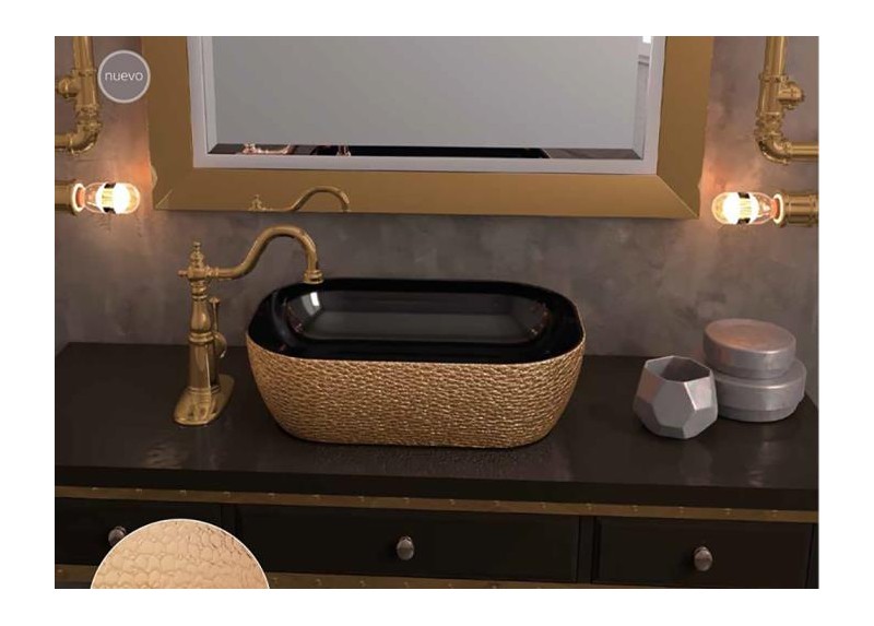 LAVABO NALON ORO BRILLO 46X32,5X13,5