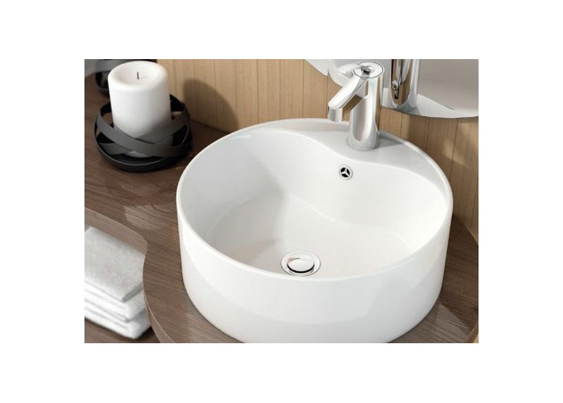 LAVABO ROUND MINI BLANCO BRILLO 41X41X15