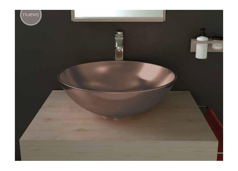 LAVABO BOL BRONCE BRILLO 40X40X15