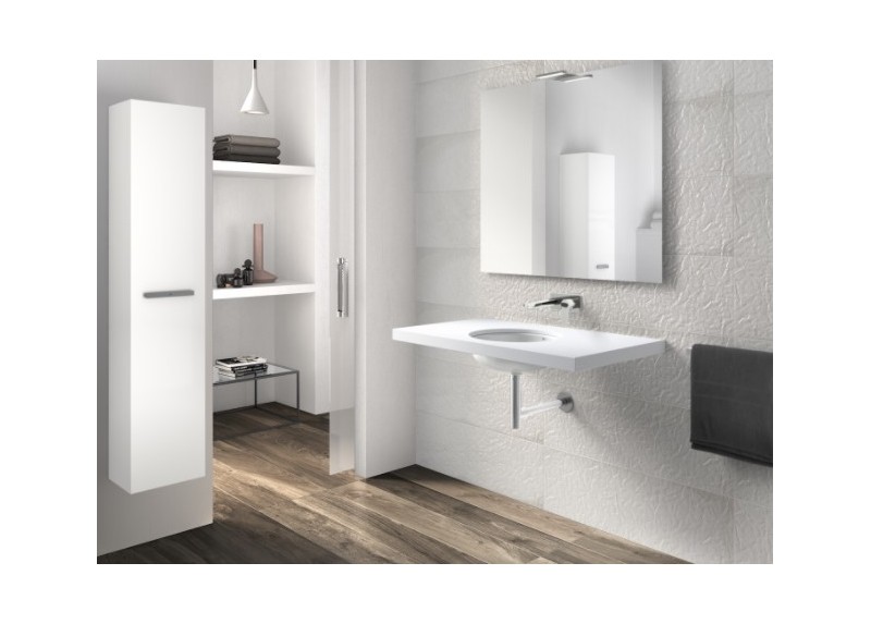 LAVABO FORO BLANCO BRILLO 41X41X16,5