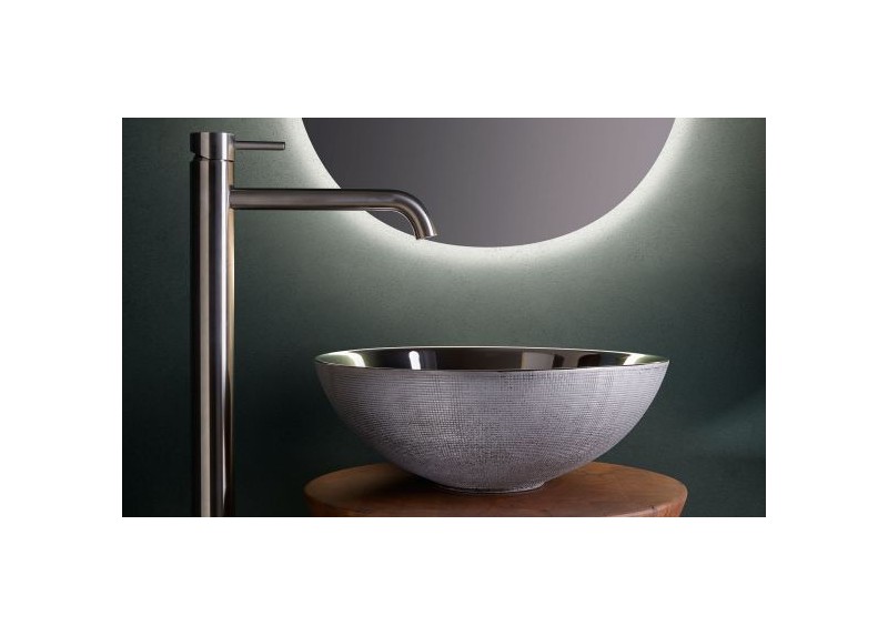 LAVABO BREST PLATEADO PLATEADO PULIDO 40,5X40,5X15