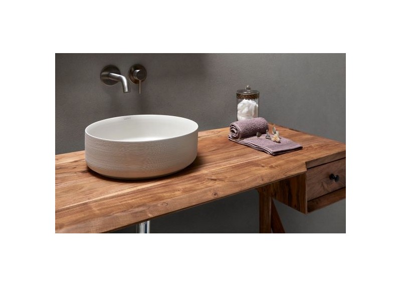 LAVABO CARNAC CREMA NATURAL 35,5X35,5X11,5