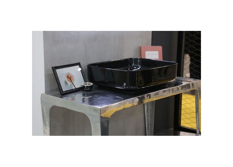 LAVABO DINAN NEGRO BRILLO 50X39X13