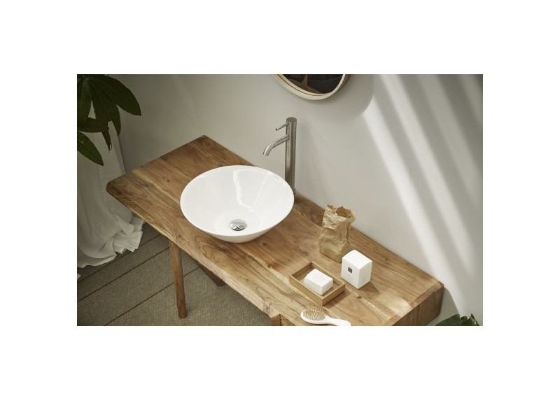 LAVABO PLASENCIA  BLANCO BRILLO 42,5X42,5X15