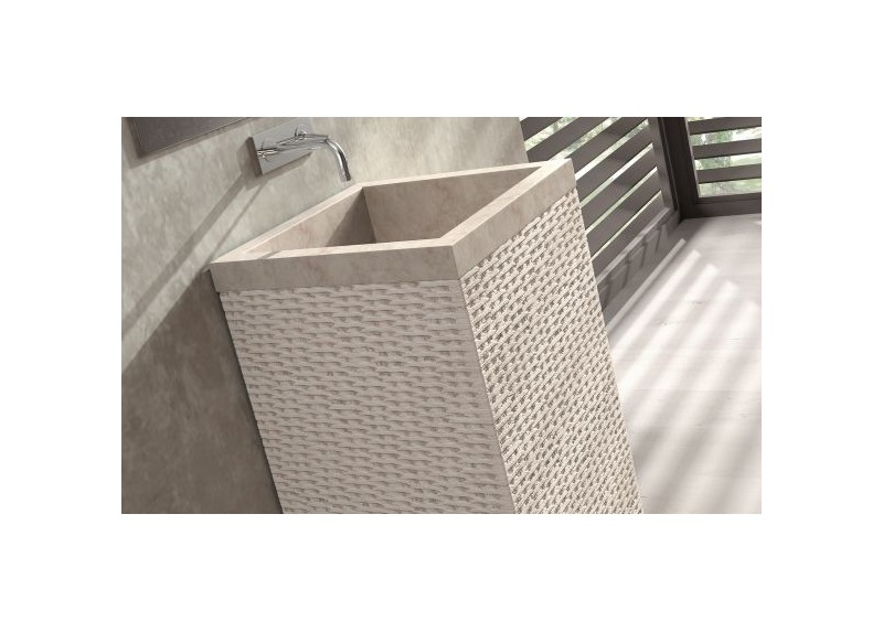 LAVABO PEDESTAL BORNEO BEIGE MATE 45X45X90