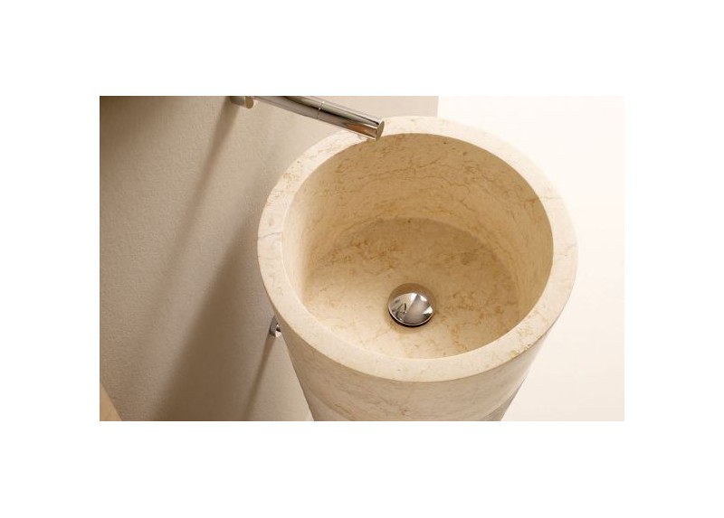 LAVABO PEDESTAL JAVA BEIGE MATE 40X40X90