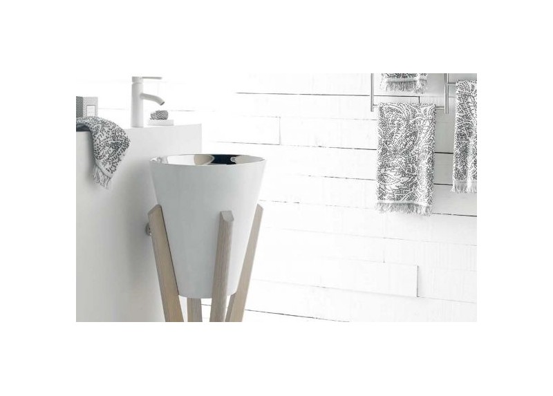 LAVABO PEDRAZA BLANCO BRILLO 40X40X45