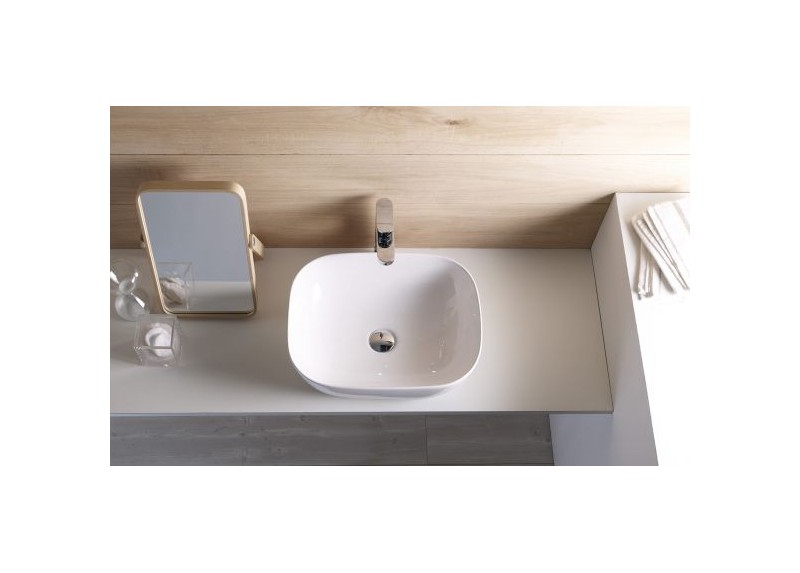 LAVABO OLEA BLANCO BRILLO 40X40X14,5