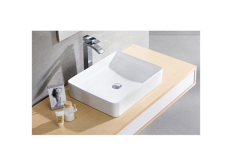 LAVABO NILO BLANCO BRILLO 50X40X11,5