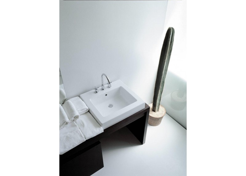 LAVABO ACQUAGRANDE BLANCO BRILLO 60X55X10