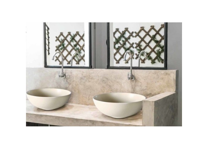 LAVABO CREAM BEIGE BRILLO 38,5X38,5X14