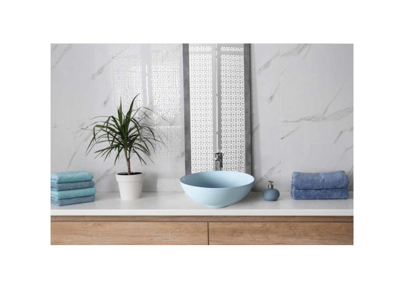 LAVABO CREAM AZUL BRILLO 38,5X38,5X14