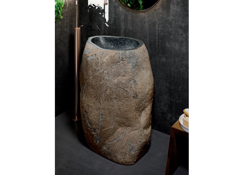 LAVABO TOTEM MARRÓN MATE 45X60X89