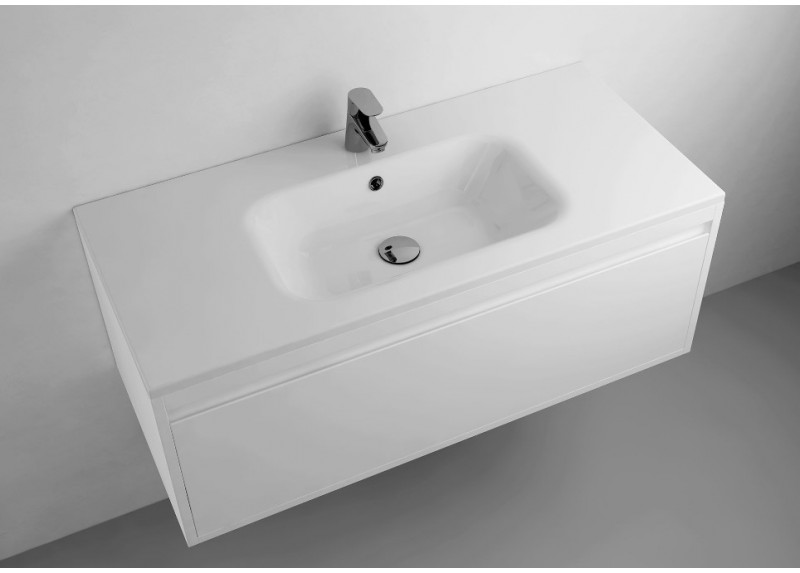 LAVABO MILO BLANCO MATE 121X46X14,2