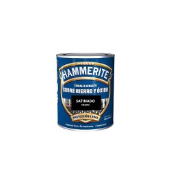 HAMMERITE ESMALTE SATINADO 750 ML. NEGRO  - FERROLAN