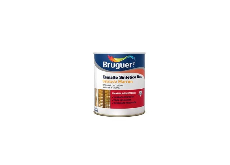 BRUGUER ESMALTE SINTÉTICO SATINADO 750 ML. MARRÓN  - FERROLAN