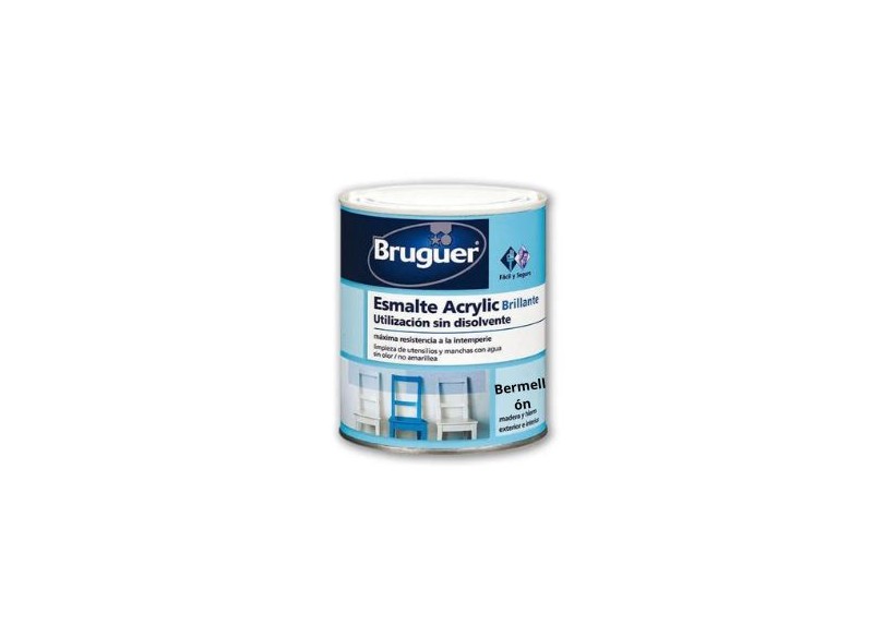 BRUGUER ESMALTE ACRÍLICO BRILLO 750 ML. BERMELLÓN  - FERROLAN