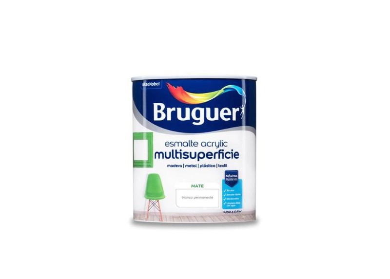 BRUGUER ESMALTE ACRÍLICO MATE 750 ML. BLANCO  - FERROLAN