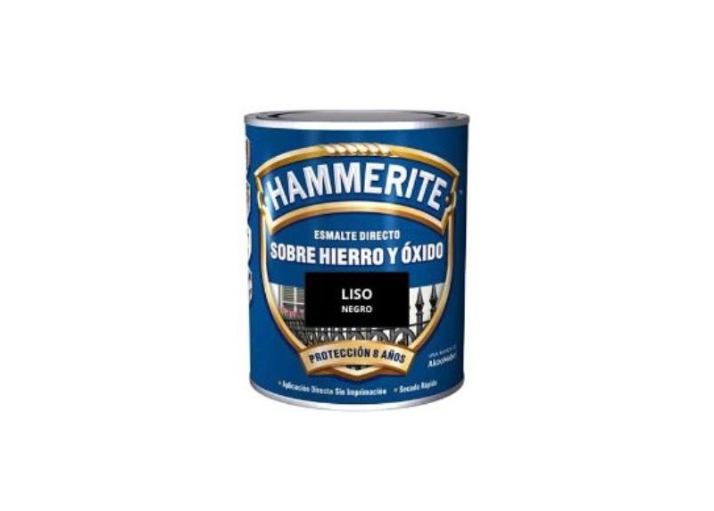 HAMMERITE ESMALTE LISO 5 LTS. NEGRO  - FERROLAN