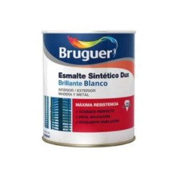 BRUGUER ESMALTE SINTÉTICO BRILLO 4 LTS. BLANCO  - FERROLAN