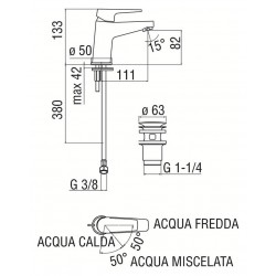 MONOMANDO DE LAVABO NOBI CROMO BRILLO