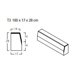 Bordillo T3 Breinco 14/17X28X100 Cm