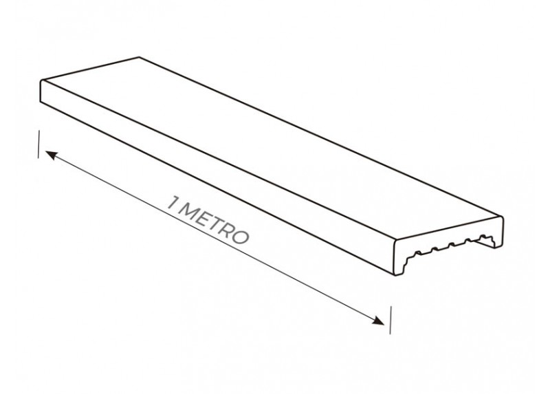 Cubremuro Ev Pulido Gris 100X23X5