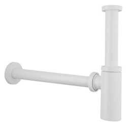 Sifón Lavabo Minimalista Blanco Mate 1" 1/4