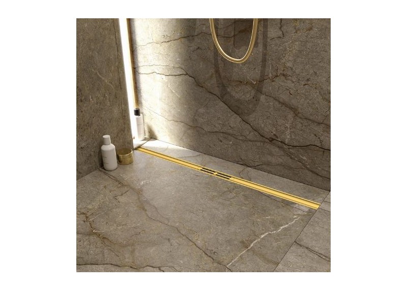 Kit Canal De Ducha Revolux Curve 100 Cm Gold