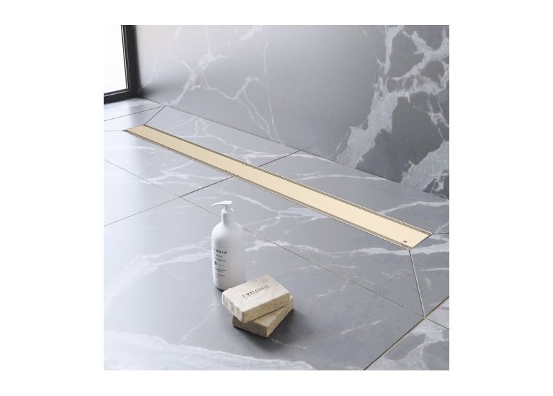 Kit Canal De Ducha Evolux 90 Cm Rejilla Lisa Cream