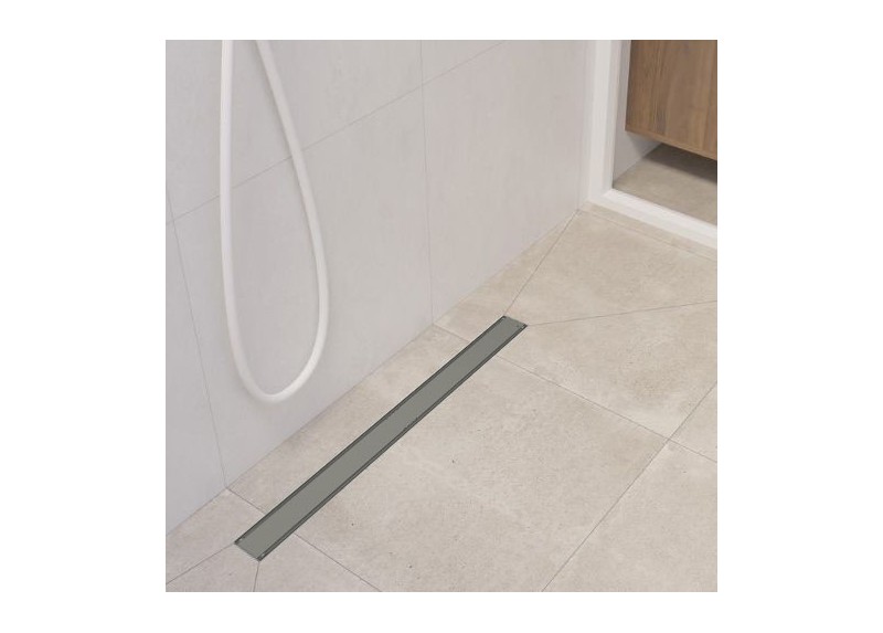 Kit Canal De Ducha Evolux 60 Cm Rejilla Lisa Grey