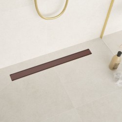 Kit Canal De Ducha Evolux 60 Cm Rejilla Lisa Chocolate