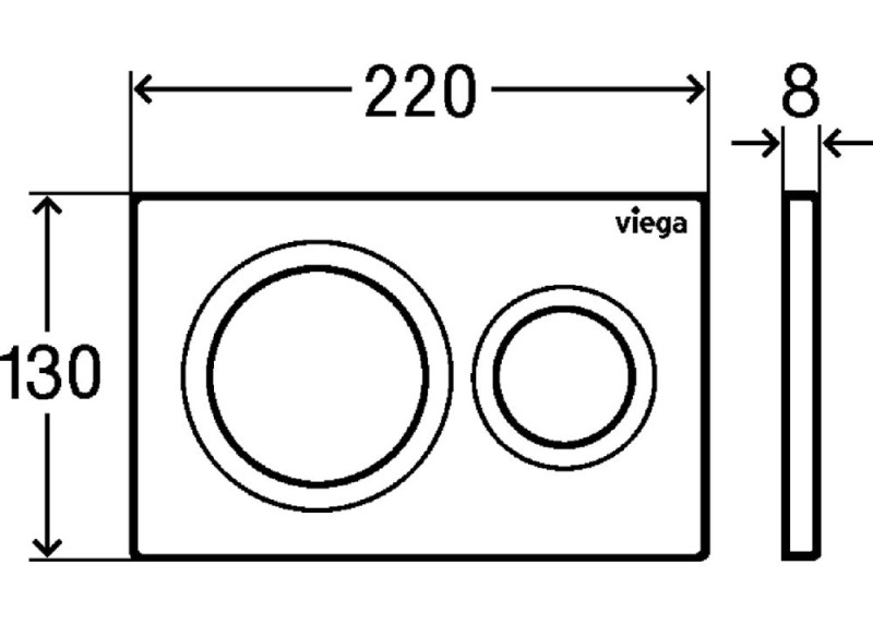 Pulsador Visign Style 20 Cromo mate