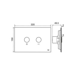 Pulsador Blink Oli Inox Cepillado