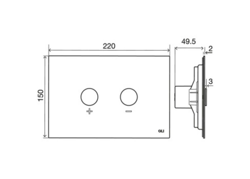 Pulsador Blink Oli Inox Cepillado