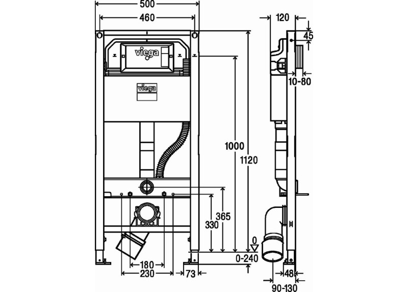 Bastidor Prevista Dry WC De Viega